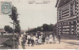 60) REMY (OISE)  BUREAU DE POSTE  - ANIMEE - HABITANTS -  ENFANTS - COLORISEE -  EN 1906 - Sonstige & Ohne Zuordnung