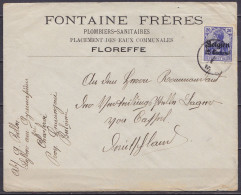 L. "Plombiers-sanitaires Fontaine Frères" Affr. OC4 Càd FLOREFFE /? I 1917 Pour Camp De CASSEL Allemagne - OC1/25 General Government