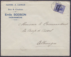 L. "Scierie à Vapeur Bodson Thon-Namêche" Affr. OC18 Càd SCLAYN /11 X 1917 Pour Camp De CASSEL Allemagne - OC1/25 Gouvernement Général