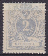 Belgique - N°27c * Lion Couché 2c Bleu Crayeux - 1869-1888 Lying Lion