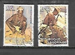 TIMBRE OBLITERE DU GABON DE  1992 N° MICHEL 1108/09 - Gabun (1960-...)