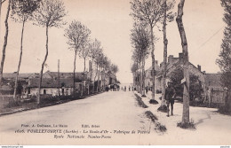 72) FOULLETOURTE - SARTHE - LA BOULE D ' OR - FABRIQUE DE POTERIE - ROUTE NATONALE NANTES - PARIS - ANIMEE - (2 SCANS) - Sonstige & Ohne Zuordnung