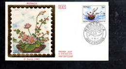 MONACO FDC 1987 CONCOURS DE BOUQUETS - FDC