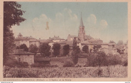 N22- 69) SAINT GERMAIN L ' ARBRESLE ( RHONE ) L ' EGLISE ET LE BOURG  - ( 2 SCANS )  - Other & Unclassified