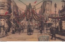 47) AGEN - FETES PRESIDENTIELLES ( 29 ET 30 SEPTEMBRE 1906 ) BOULEVARD CARNOT -  COULEURS - Agen