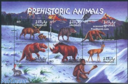 Maldives 2002 Prehistoric Animals 6v M/s, Mint NH, Nature - Prehistoric Animals - Prehistorisch