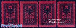 Albania 1922 Postage Due 4v, Unused (hinged), History - Coat Of Arms - Albania