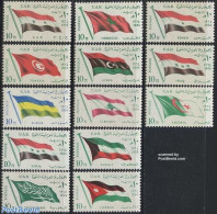 Egypt (Republic) 1964 Arab League 13v, Mint NH, History - Flags - Unused Stamps