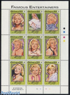 Gambia 1993 Marilyn Monroe 9v M/s, Mint NH, Performance Art - Marilyn Monroe - Movie Stars - Actors