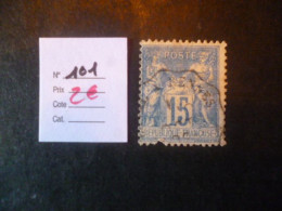 Timbre France Oblitéré N° 101 1892 - 1876-1898 Sage (Type II)