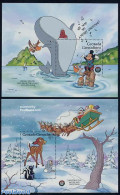 Grenada Grenadines 1986 Christmas, Disney 2 S/s, Mint NH, Religion - Christmas - Art - Disney - Kerstmis