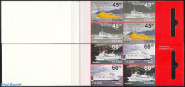 Iceland 2003 Ships 2x4v In Booklets, Mint NH, Transport - Various - Stamp Booklets - Ships And Boats - Maps - Unused Stamps