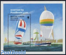 Virgin Islands 1989 Regatta S/s, Mint NH, Sport - Transport - Sailing - Ships And Boats - Voile