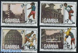 Gambia 1989 World Cup Football Italy 4v, Mint NH, Sport - Football - Gambia (...-1964)