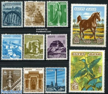 Egypt (Republic) 1978 Definitives 11v, Mint NH, Nature - Birds - Horses - Nuovi