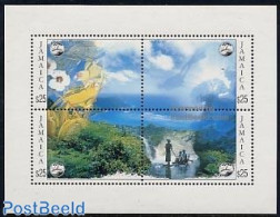 Jamaica 1994 Tourism S/s, Mint NH, Nature - Sport - Birds - Parrots - Water, Dams & Falls - Diving - Diving