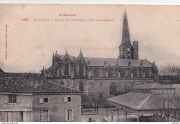 Z3-09)  MIREPOIX - ARIEGE - EGLISE SAINT MAURICE  - VUE D ' ENSEMBLE  - ( 2 SCANS ) - Mirepoix