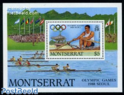 Montserrat 1988 Olympic Games S/s, Mint NH, Sport - Kayaks & Rowing - Olympic Games - Roeisport