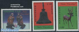 Honduras 1995 Christmas 3v, Mint NH, Religion - Christmas - Christmas