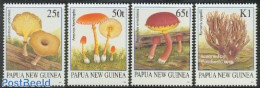 Papua New Guinea 1995 Mushrooms 4v, Mint NH, Nature - Mushrooms - Champignons