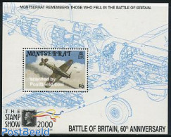 Montserrat 2000 Stamp Show 2000 S/s, Mint NH, Transport - Philately - Stamps On Stamps - Aircraft & Aviation - Francobolli Su Francobolli