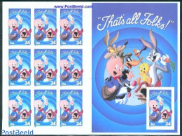United States Of America 2001 Porky Pig M/s, All Stamps Perforated, Mint NH, Art - Comics (except Disney) - Unused Stamps