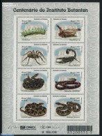 Brazil 2001 Butantan Institute 8v M/s, Mint NH, Nature - Insects - Reptiles - Snakes - Nuovi