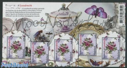 Netherlands 2014 Ceramics From Loosdrecht S/s, Mint NH, Nature - Flowers & Plants - Roses - Art - Ceramics - Unused Stamps