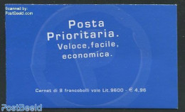 Italy 1999 Priority Stamps Booklet (with 8 Stamps), Mint NH, Stamp Booklets - Sonstige & Ohne Zuordnung