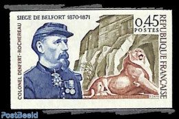 France 1970 Siege Of Belfort 1v, Imperforated, Mint NH, Nature - Cat Family - Art - Sculpture - Ungebraucht