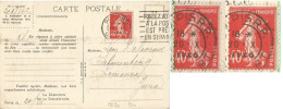 FRANCE - ROULETTE - Yv. 194 (DENTS MASSICOTEES) FRANKING PC (LA SAMARITAINE) - 1926 - Roulettes