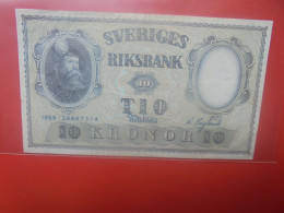 SUEDE 10 KRONOR 1959 Circuler (B.33) - Sweden