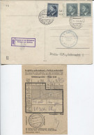 Böhmen Und Mähren Krasna A.d.Betschwa Provisorischer Einschreibestempel Karte 24.1.44 - Lettres & Documents