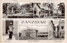 Tanzania - ZANZIBAR - Marhubi Ruins - Market View - Coffee Seller - Bharmal Building - Narrow Street - Publ. K. T. Rawal - Tanzanie