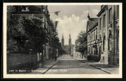 AK Lahr I. Baden, Schillerstrasse Mit Kath. Kirche  - Lahr