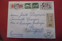 FRANCE  Lettre Recommandée DU 24 02  1959   DE VENELLES Pour BIZERTE - Lettres & Documents