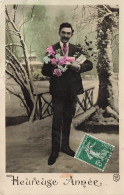 FETES - VOEUX - Heureuse Année - Homme Avec Des Cadeaux - Carte Postale Ancienne - New Year