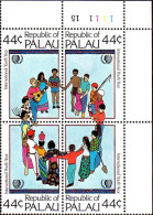 Palau Poste N** Yv:  75/78 Année Internationale De L'enfance Coin De Feuille Bloc De 4 - Palau