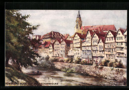 Künstler-AK Charles F. Flower: Tübingen, Stadtpanorama Von Der Neckarbrücke Gesehen  - Autres & Non Classés