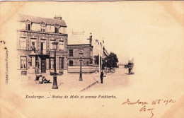 59 - Nord - DUNKERQUE - Statue De Malo Et Avenue Faidherbe - Carte Precurseur - Dunkerque