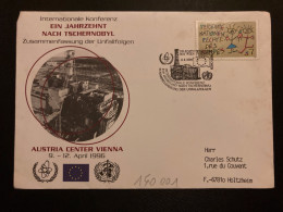 LETTRE INTERNATIONALE KONFERENZ EIN JAHRZEHNT NACH TSCHERNOBYL TP 7 OBL.9 4 1996 WIEN - Lettres & Documents