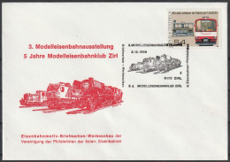 Österreich: 1989, Blankobrief In EF, Mi. Nr. 1854, SoStpl. ZIRL / 5 JAHRE MODELLEISENBAHNCLUB - Trains