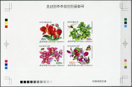 North Korea 2010. Orchids (MNH OG. Imperforated) Proof - Korea, North