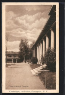 AK Chautauqua, NY, Institution, Post Office & Pergola  - Autres & Non Classés