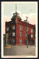 AK Mount Morris, NY, Village Hall And Post Office  - Autres & Non Classés