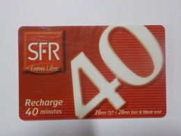 CARTE TELEPHONIQUE    SFR     40 Minutes - Cellphone Cards (refills)