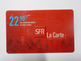 CARTE TELEPHONIQUE    SFR    22.90 Euros - Mobicartes (recharges)