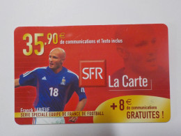 CARTE TELEPHONIQUE    SFR  "Franck Leboeuf "  35.90 Euros - Cellphone Cards (refills)