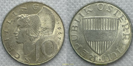 2873 AUSTRIA 1967 AUSTRIA 10 SCHILLING 1967 - Autriche