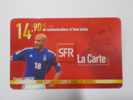 CARTE TELEPHONIQUE    SFR  "Franck Leboeuf "  14.90 Euros - Mobicartes (recharges)